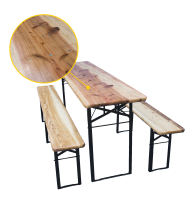 Pivní set 220 x 70 x 25 cm | 3 nohy na lavici