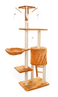 Škrabadlo pro kočky Hawaj 138 cm | červeno-hnědá