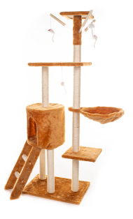 Škrabadlo pro kočky Hawaj 138 cm | červeno-hnědá