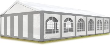 Párty stan Ohnivzdorný Premium 6 x 12 m šedo-bílá