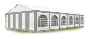 Párty stan Economy Light 6 x 12 m šedo-bílá