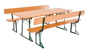 Pivní set 220 x 70 x 25 cm s opěrkou