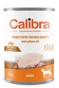 Calibra Dog konzerva Adult kruta a kureci srdicka 400g Calibra Dog konzerva Adult kruta a kureci srdicka 400g
