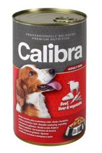 Calibra Dog konzerva hovezi jatra zelenina v zele 1240 g Calibra Dog konzerva hovezi jatra zelenina v zele 1240 g
