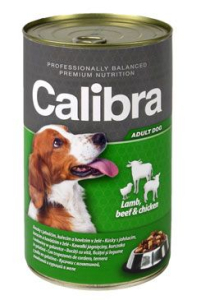 Calibra Dog konzerva jehneci hovezi kureci v zele 1240 g Calibra Dog konzerva jehneci hovezi kureci v zele 1240 g