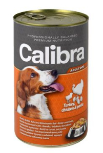 Calibra Dog konzerva kruti kureci testoviny v zele 1240 g Calibra Dog konzerva kruti kureci testoviny v zele 1240 g