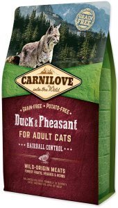 Carnilove Cat Duck&Pheasant Adult Hairball Contr 2 kg