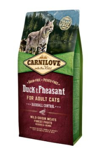 Carnilove Cat Duck & Pheasant Adult Hairball Control 6 kg Carnilove Cat Duck & Pheasant Adult Hairball Control 6 kg