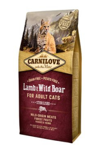 Carnilove Cat Lamb & Wild Boar Adult Sterilised 6 kg Carnilove Cat Lamb & Wild Boar Adult Sterilised 6 kg