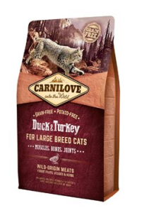 Carnilove Cat Large Breed Duck & Turkey Muscles Bones Joints 2 kg Carnilove Cat Large Breed Duck & Turkey Muscles Bones Joints 2 kg