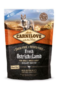 Carnilove Dog Fresh Ostrich & Lamb for Small Breed 1,5 kg Carnilove Dog Fresh Ostrich & Lamb for Small Breed 1,5 kg