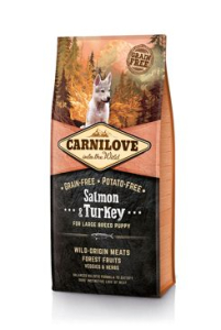Carnilove Dog Salmon & Turkey for Large Breed Puppies 12 kg Carnilove Dog Salmon & Turkey for Large Breed Puppies 12 kg