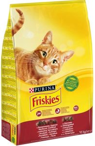 Friskies Cat Dry - maso, kuře a přidaná zelenina 10 kg Friskies Cat Dry - maso, kuře a přidaná zelenina 10 kg