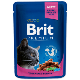 Kapsička Brit Premium Cat Chicken & Turkey 100 g