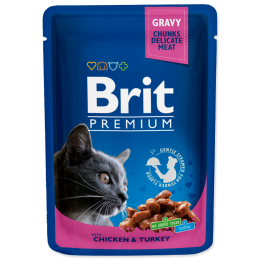 Kapsička Brit Premium Cat Chicken & Turkey 100 g Kapsička Brit Premium Cat Chicken & Turkey 100 g