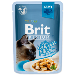 Kapsička Brit Premium Cat Delicate Fillets in Gravy with Chicken 85 g Kapsička Brit Premium Cat Delicate Fillets in Gravy with Chicken 85 g