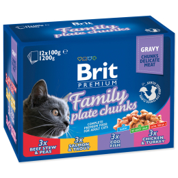 Kapsičky Brit Premium Cat Family Plate 1200 g