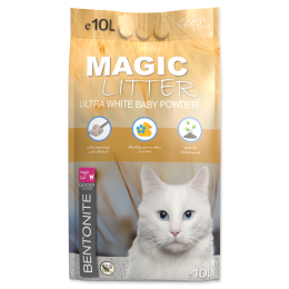 Kočkolit Magic Litter Bentonite Ultra White Baby Powder 10 l