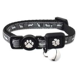 Obojek Active Cat Reflective černý XXS 1 ks Obojek Active Cat Reflective černý XXS 1 ks