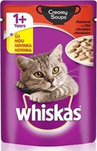 Whiskas kapsa krémová omáčka s hovězím 85 g Whiskas kapsa krémová omáčka s hovězím 85 g