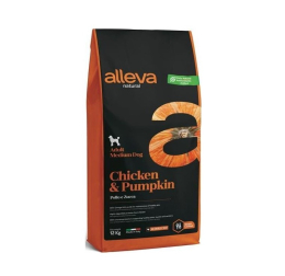 ALLEVA NATURAL Dog Dry Adult Chicken & Pumpkin Medium 12kg ALLEVA NATURAL Dog Dry Adult Chicken & Pumpkin Medium 12kg