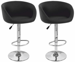 2x Barová židle Martina (černá)