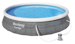 Bazén Bestway Fast Set Ratan 3,96 x 0,84 m s kartušovou filtrací Bazén Bestway Fast Set Ratan 3,96 x 0,84 m s kartušovou filtrací