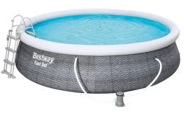 Bazén Bestway Fast Set Ratan 4,57 x 1,07 m kompletset s filtrací Bazén Bestway Fast Set Ratan 4,57 x 1,07 m kompletset s filtrací