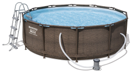 Bazén Bestway Steel Pro Rattan 3,66 x 1 m s filtrací a schůdky Bazén Bestway Steel Pro Rattan 3,66 x 1 m s filtrací a schůdky
