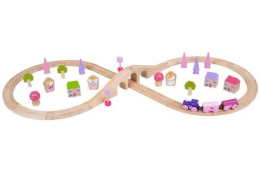 Bigjigs Rail vláčkodráha - Osmička pro princezny 40 dílů Bigjigs Rail vláčkodráha - Osmička pro princezny 40 dílů