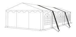 Bouřková sada pro párty stany 3 x 6 - 8 x 12 m do země i betonu Bouřková sada pro párty stany 3 x 6 - 8 x 12 m do země i betonu