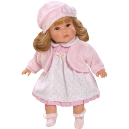 Carero Luxusní mluvící dětská panenka-holčička Berbesa Nina 40 cm