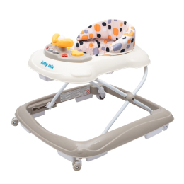 Dětské chodítko Baby Mix s volantem | béžové Dětské chodítko Baby Mix s volantem | béžové