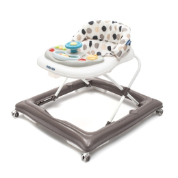 Dětské chodítko Baby Mix s volantem | šedo-bílé Dětské chodítko Baby Mix s volantem | šedo-bílé
