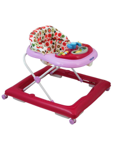 Dětské chodítko Baby Mix s volantem | tmavě růžové Dětské chodítko Baby Mix s volantem | tmavě růžové