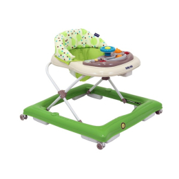 Dětské chodítko Baby Mix s volantem | zeleno-béžové Dětské chodítko Baby Mix s volantem | zeleno-béžové