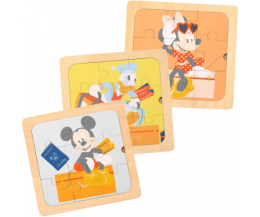 Disney Dřevěné puzzle 3v1 Disney Dřevěné puzzle 3v1