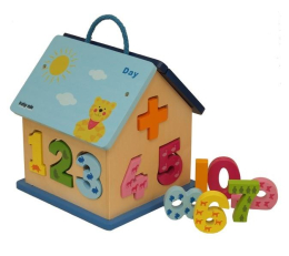 Dřevěný edukační domeček Baby Mix Dřevěný edukační domeček Baby Mix
