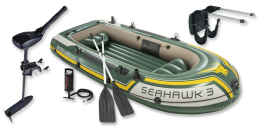SET - Nafukovací člun Intex Seahawk 3 set s držákem a elektromotorem Maxima A 40 SET - Nafukovací člun Intex Seahawk 3 set s držákem a elektromotorem Maxima A 40