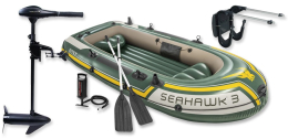 SET - Nafukovací člun Intex Seahawk 3 set s držákem a elektromotorem Maxima P 40 SET - Nafukovací člun Intex Seahawk 3 set s držákem a elektromotorem Maxima P 40