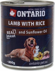 Konzerva ONTARIO Dog Lamb, Rice and Sunflower Oil 800 g Konzerva ONTARIO Dog Lamb, Rice and Sunflower Oil 800 g