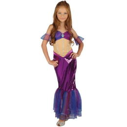 MaDe Šaty na karneval Mořská panna fialová 120-130 cm
