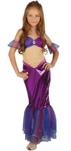 MaDe Šaty na karneval Mořská panna fialová 130-140 cm