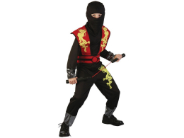 MaDe Šaty na karneval Ninja 120-130 cm