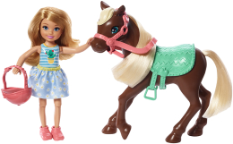 Mattel Barbie Chelsea a poník tmavě hnědý Mattel Barbie Chelsea a poník tmavě hnědý