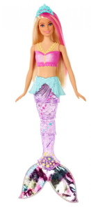 Mattel Barbie svítící mořská panna s pohyblivým ocasem běloška