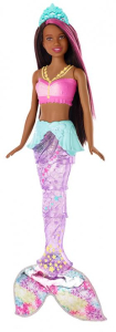 Mattel Barbie svítící mořská panna s pohyblivým ocasem | černoška Mattel Barbie svítící mořská panna s pohyblivým ocasem | černoška