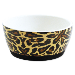 Miska MAGIC CAT keramická vzor leopard s gumovou podložkou Miska MAGIC CAT keramická vzor leopard s gumovou podložkou