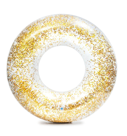 Nafukovací kruh Intex Glitter zlatá 56274