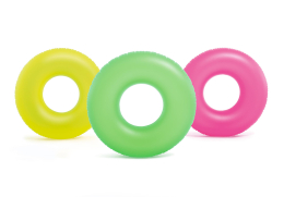 Nafukovací kruh s držadly Intex Neon Zelená Nafukovací kruh s držadly Intex Neon Zelená